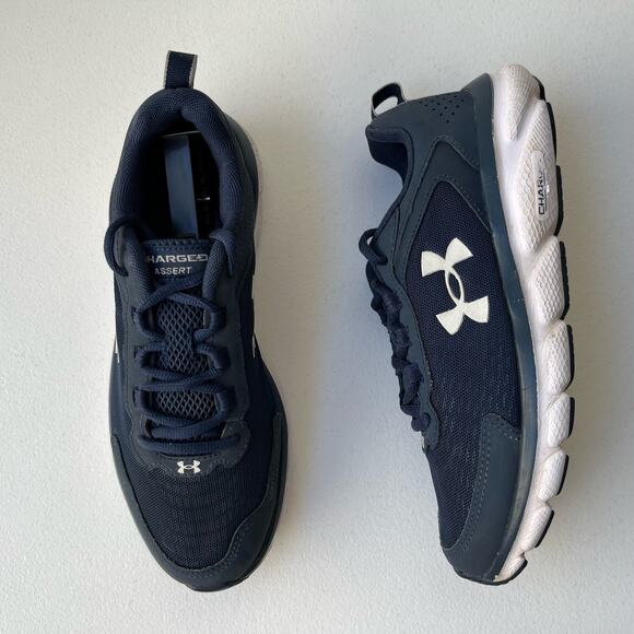 Under Armour Sneakers Men's 8.5 Blue Charged Assert 9 Running Shoes Mesh Lace-Up - Picture 2 of 14